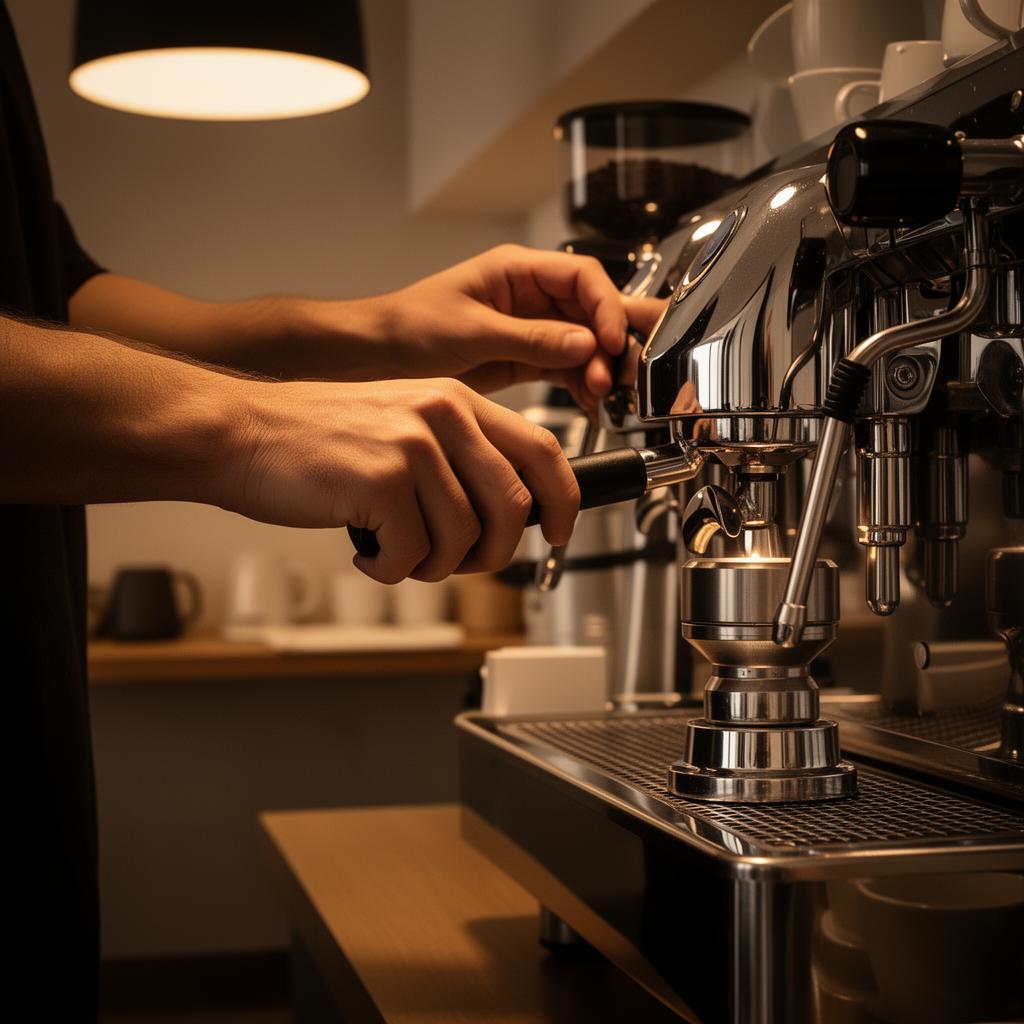 Barista preparando espresso